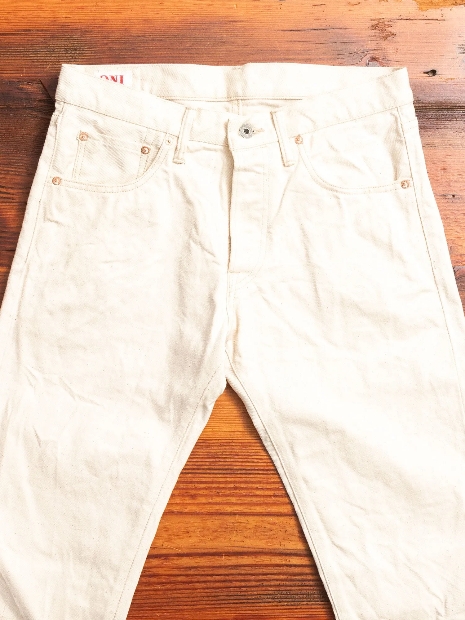 546-OGW "Organic Cotton White" 14oz Selvedge Denim - Slim Straight Fit