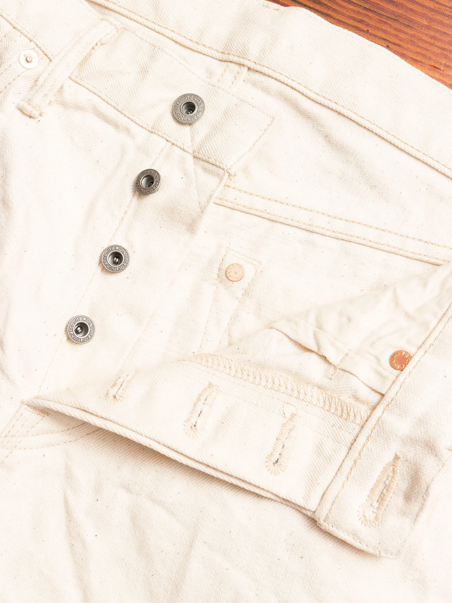 546-OGW "Organic Cotton White" 14oz Selvedge Denim - Slim Straight Fit