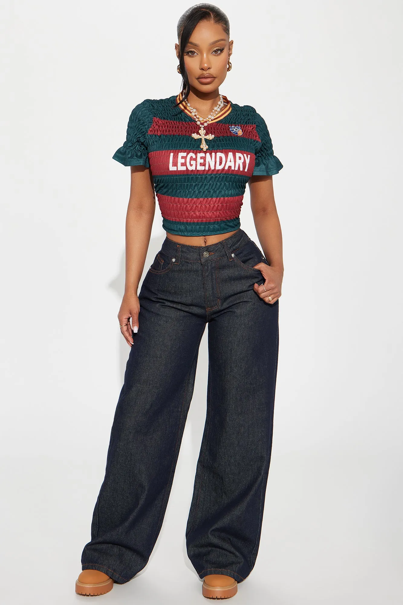 About That Business Wide Leg Jeans - Dark Wash