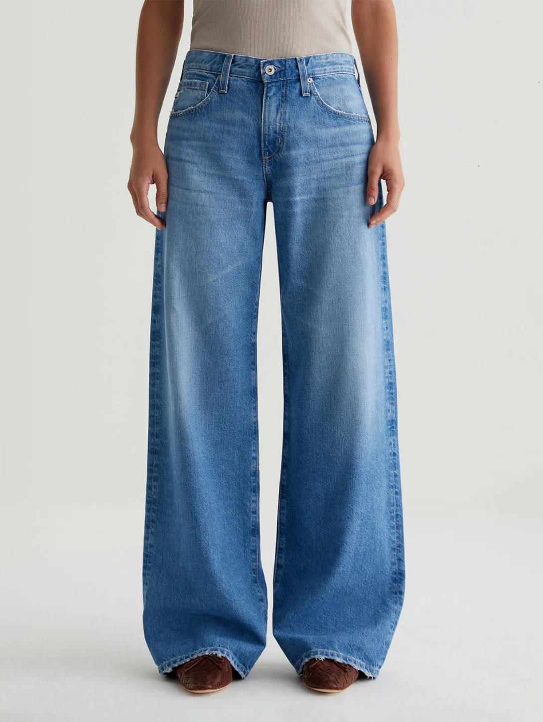 Adria Low Rise Wide Jean - Flashback