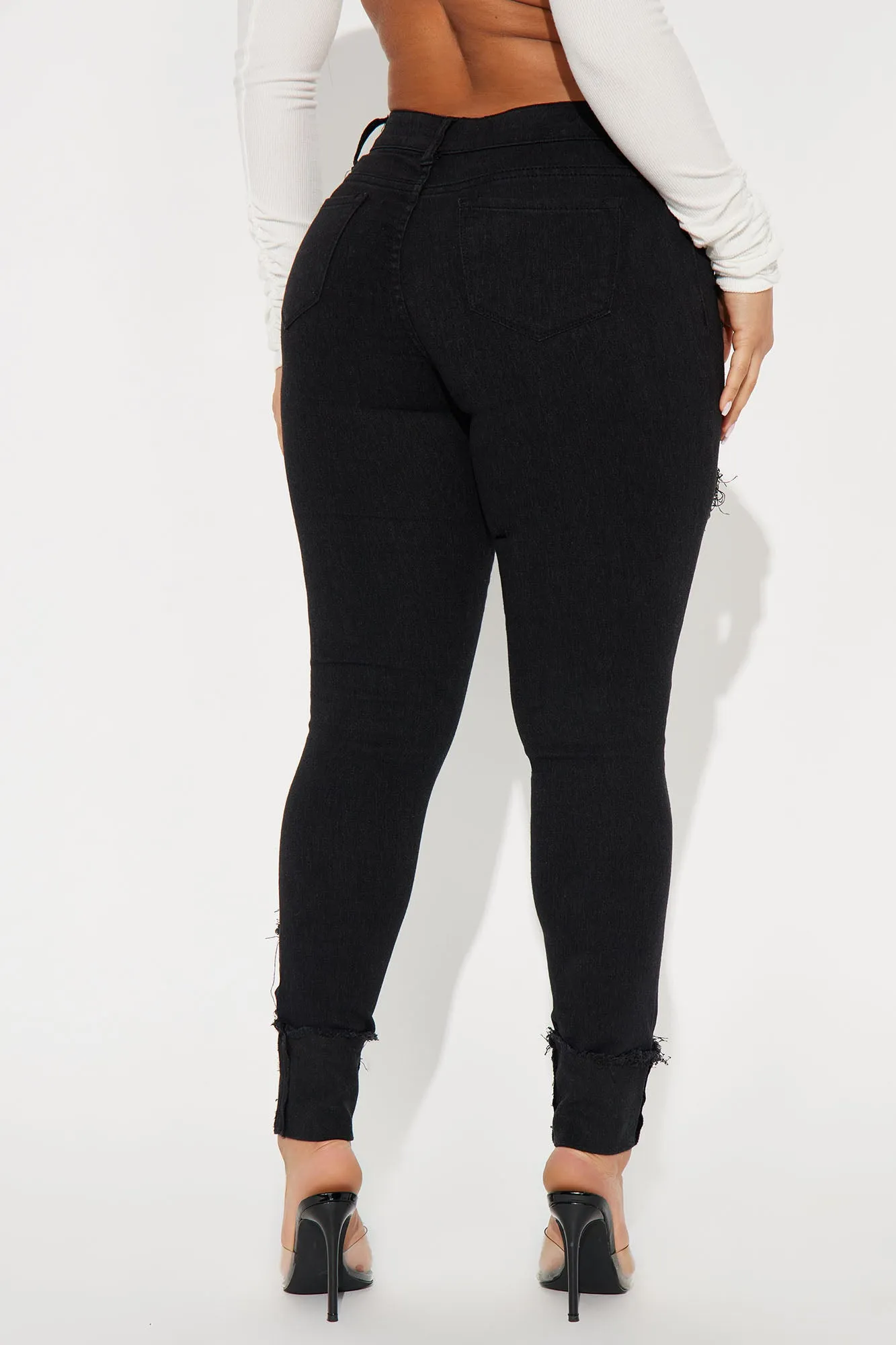 August Ripped Stretch Skinny - Black