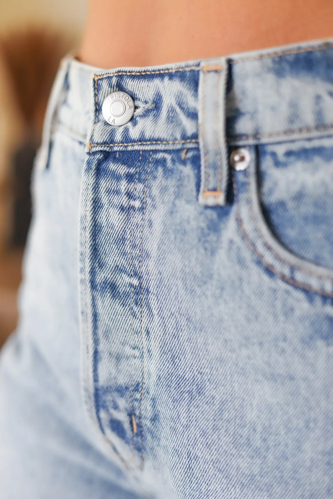 Cassie High Rise Distress Hem Jeans
