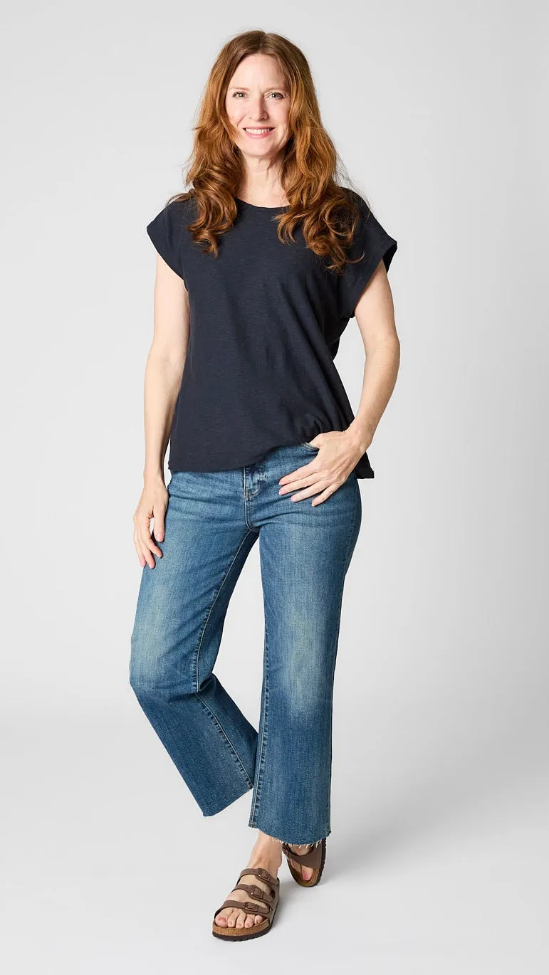 Cropped Sleeved Box Top