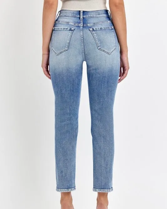 Jordan High Rise Mom Jeans (Medium Denim)