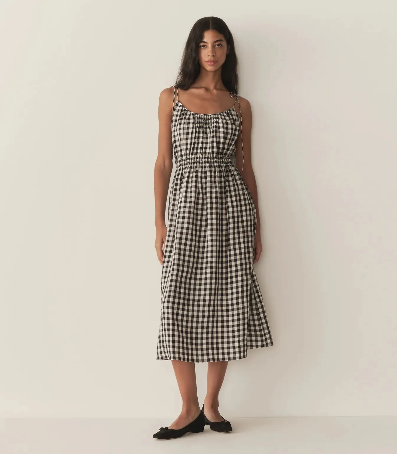 Leslie Dress in Black Marilyn Gingham