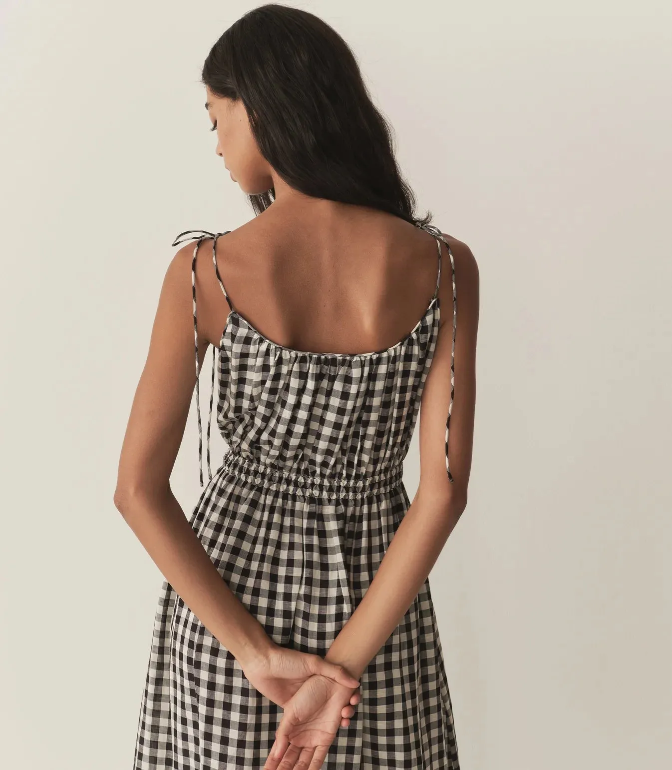 Leslie Dress in Black Marilyn Gingham