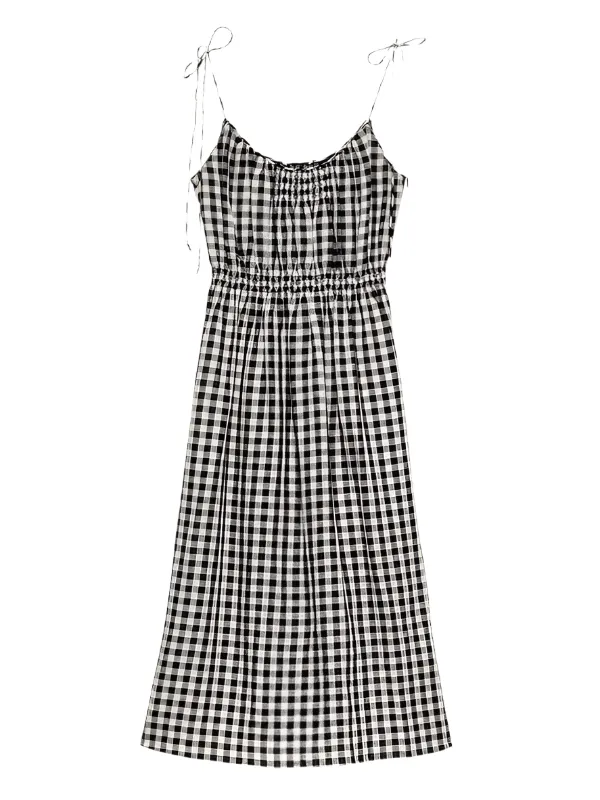 Leslie Dress in Black Marilyn Gingham