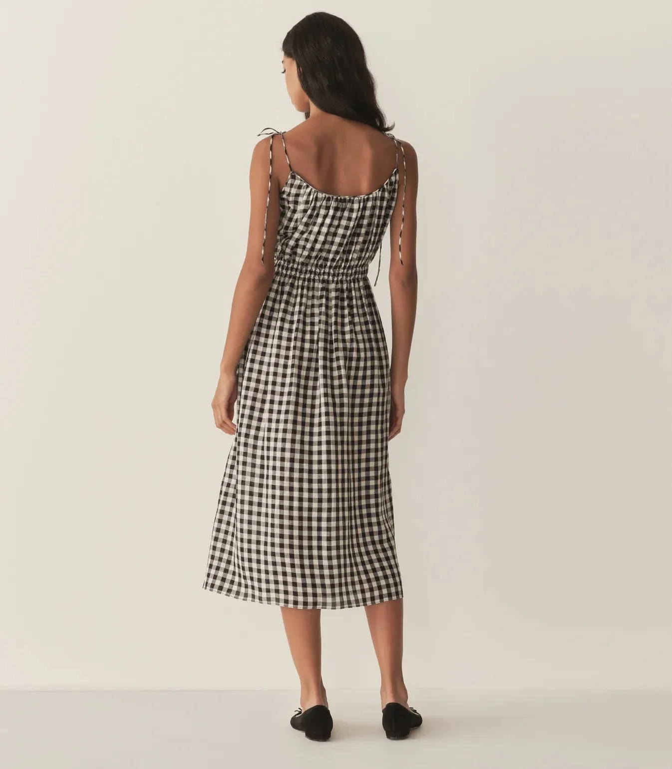 Leslie Dress in Black Marilyn Gingham