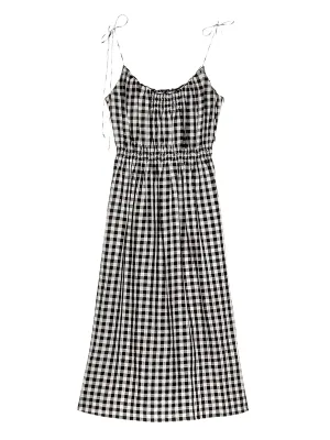 Leslie Dress in Black Marilyn Gingham