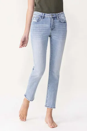 Light Wash Slim Straight Denim Jeans