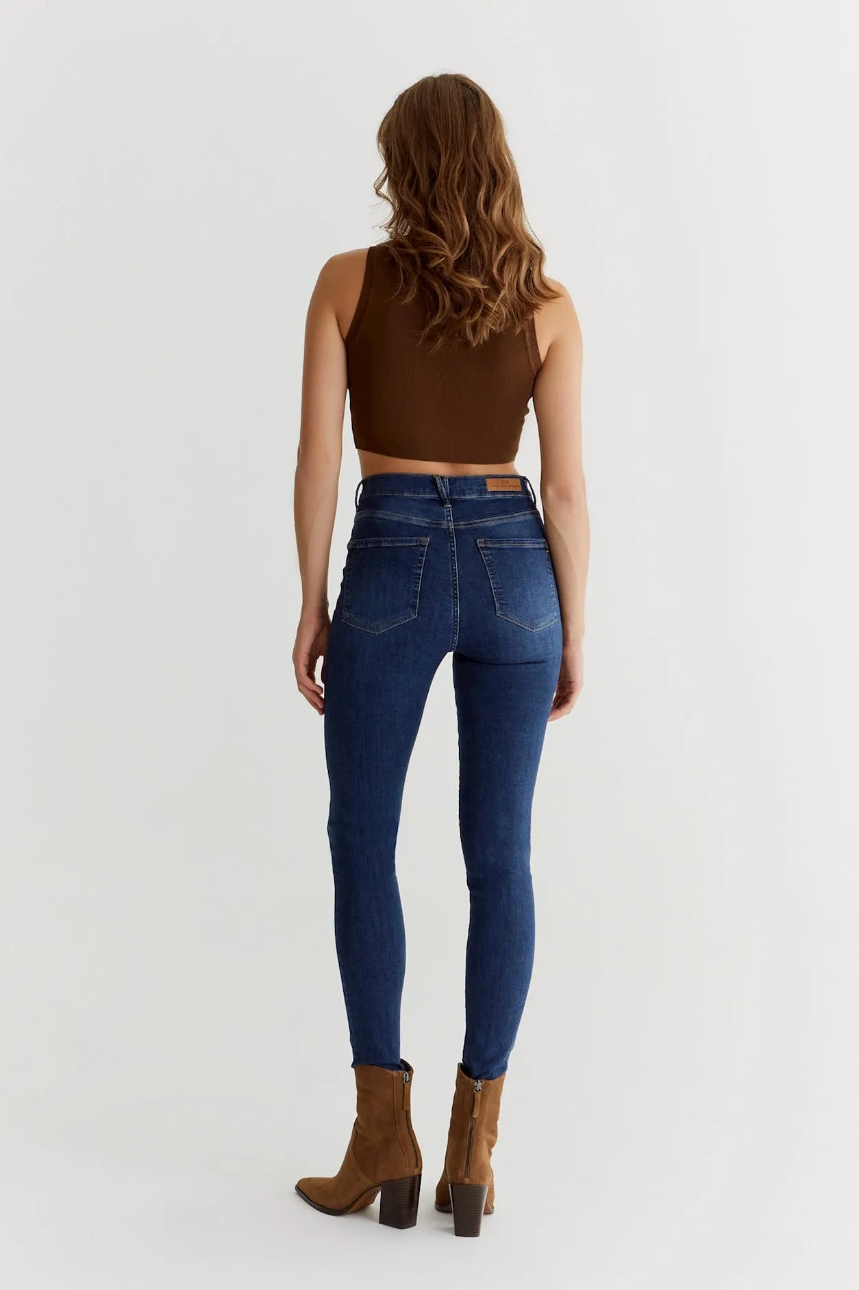 Lisa Ultra High Waist 5 Pocket Jeans Dark Blue