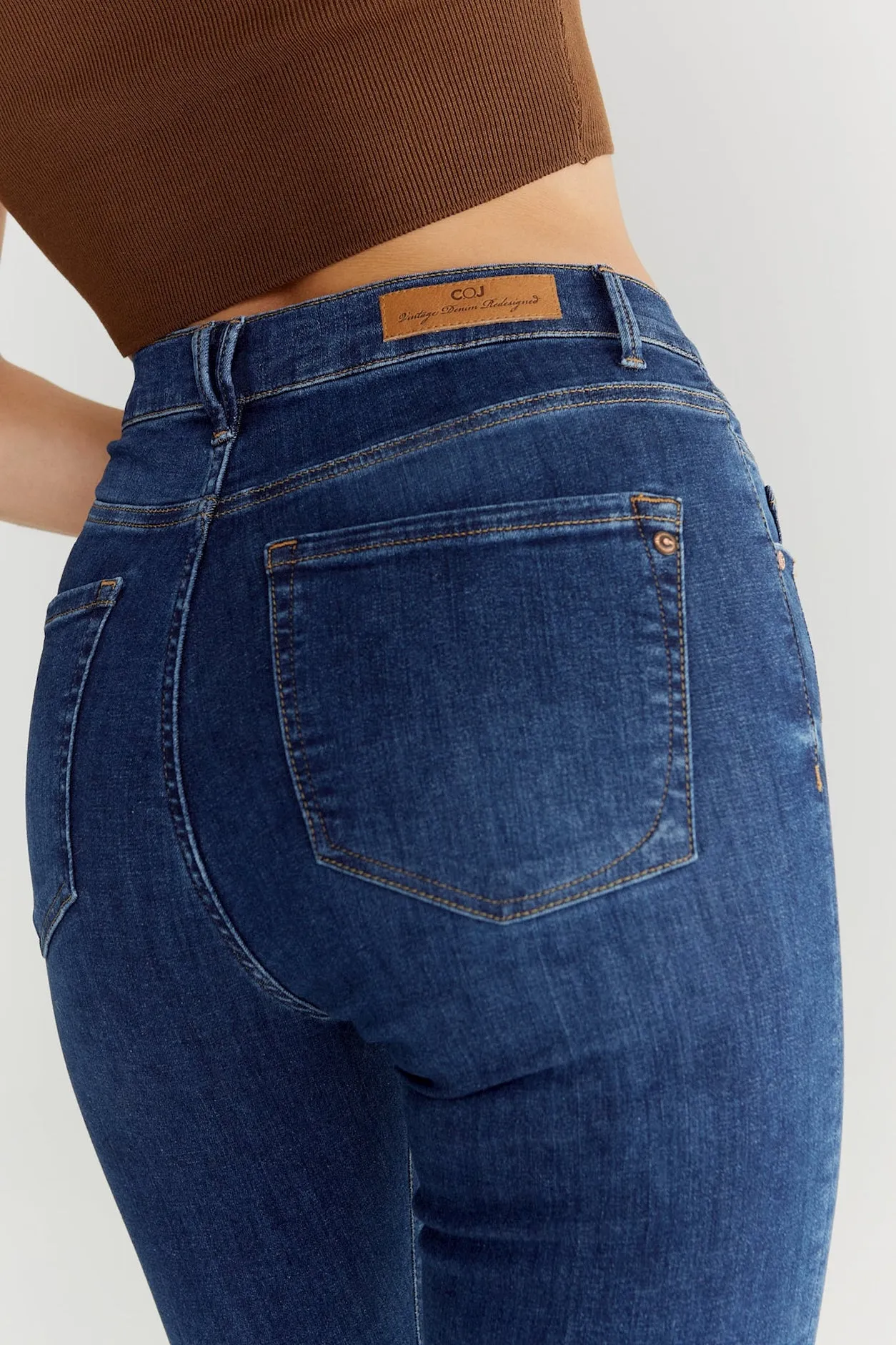 Lisa Ultra High Waist 5 Pocket Jeans Dark Blue