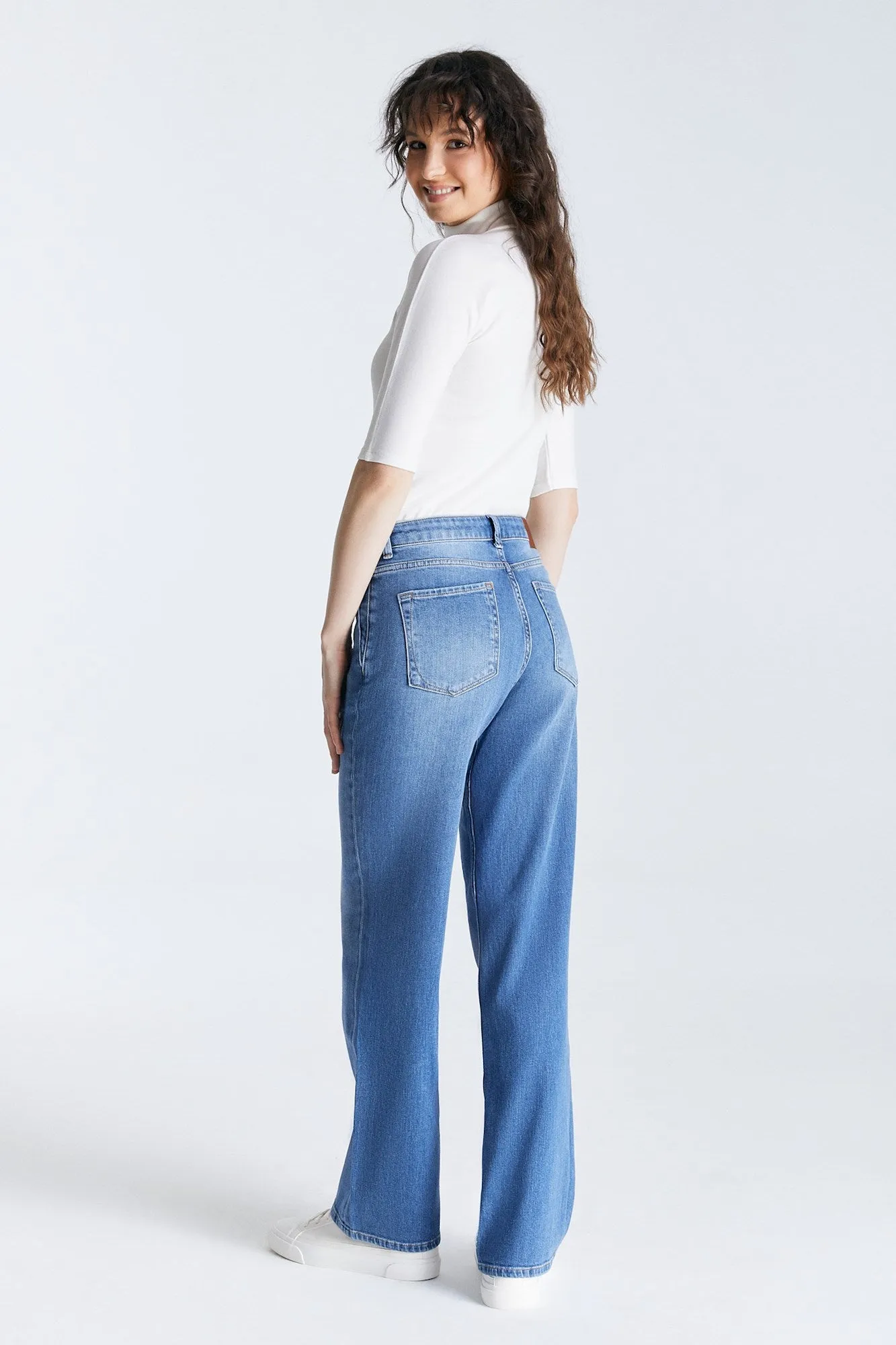 Nova High Waist 5 Pocket Ankle Jeans Medium Blue