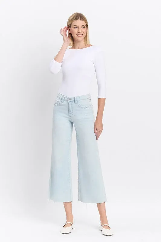 Olivia (Cleared) HR Wide Leg Denim- Lt. Blue (Copy)