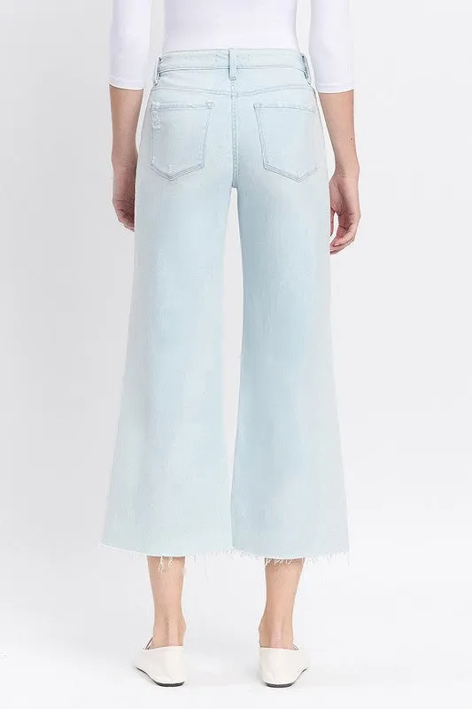 Olivia (Cleared) HR Wide Leg Denim- Lt. Blue (Copy)