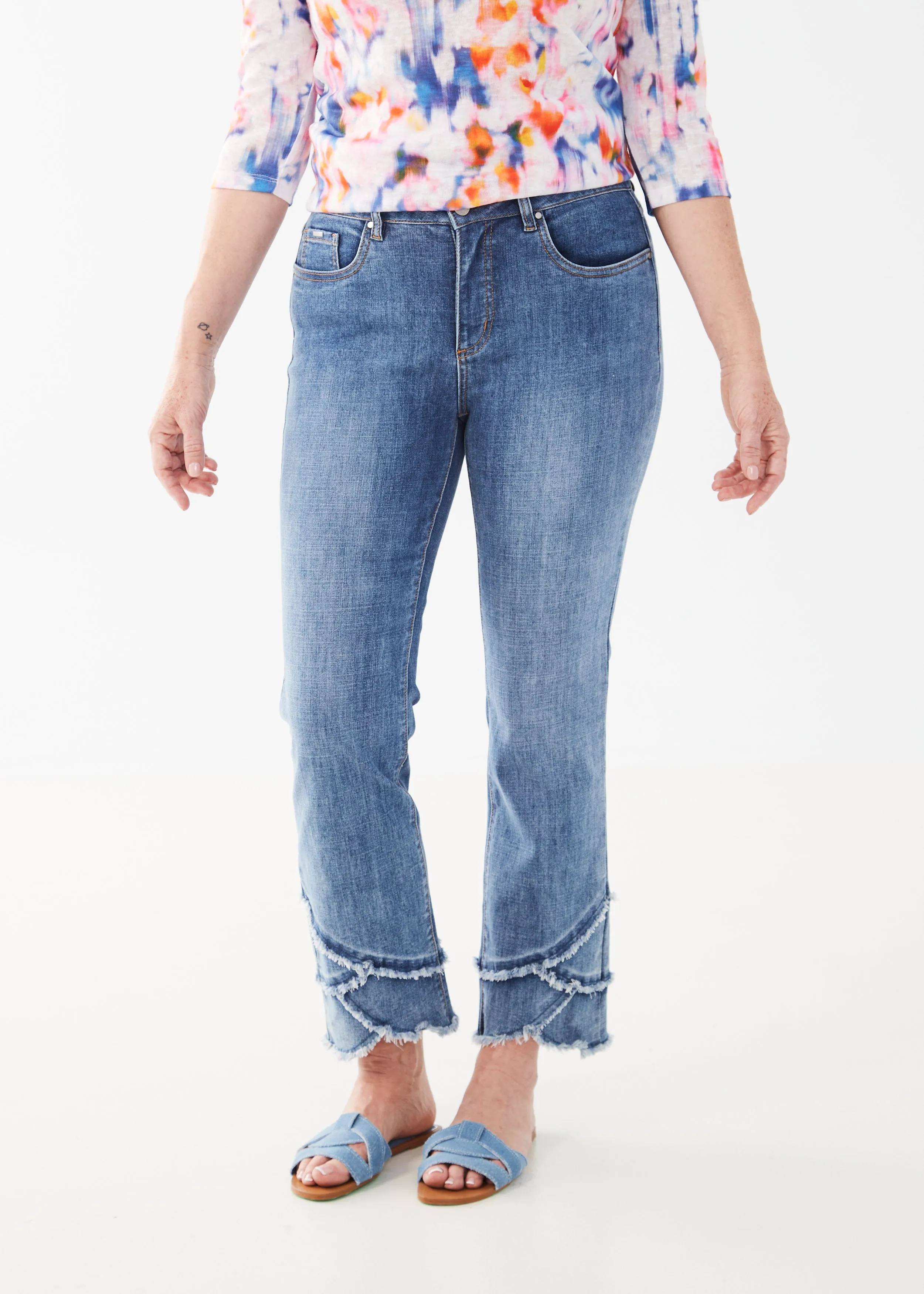 Olivia Tulip Hem Straight Ankle Denim