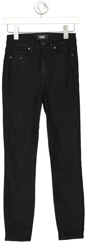 PAIGE Black Margot Ultra Skinny High Waisted Jeans UK XS
