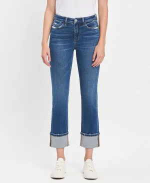 Vervet High Rise Cuffed Slim Straight Jean