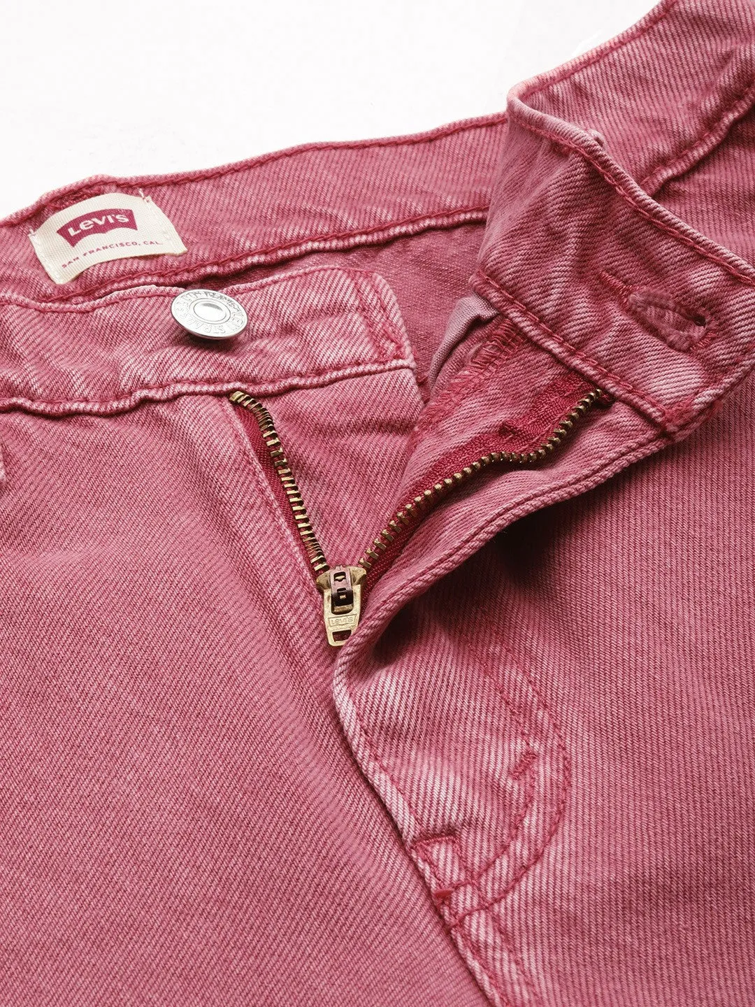 Women's 80s Pink Loose Tapered Fit High Rise Jeans