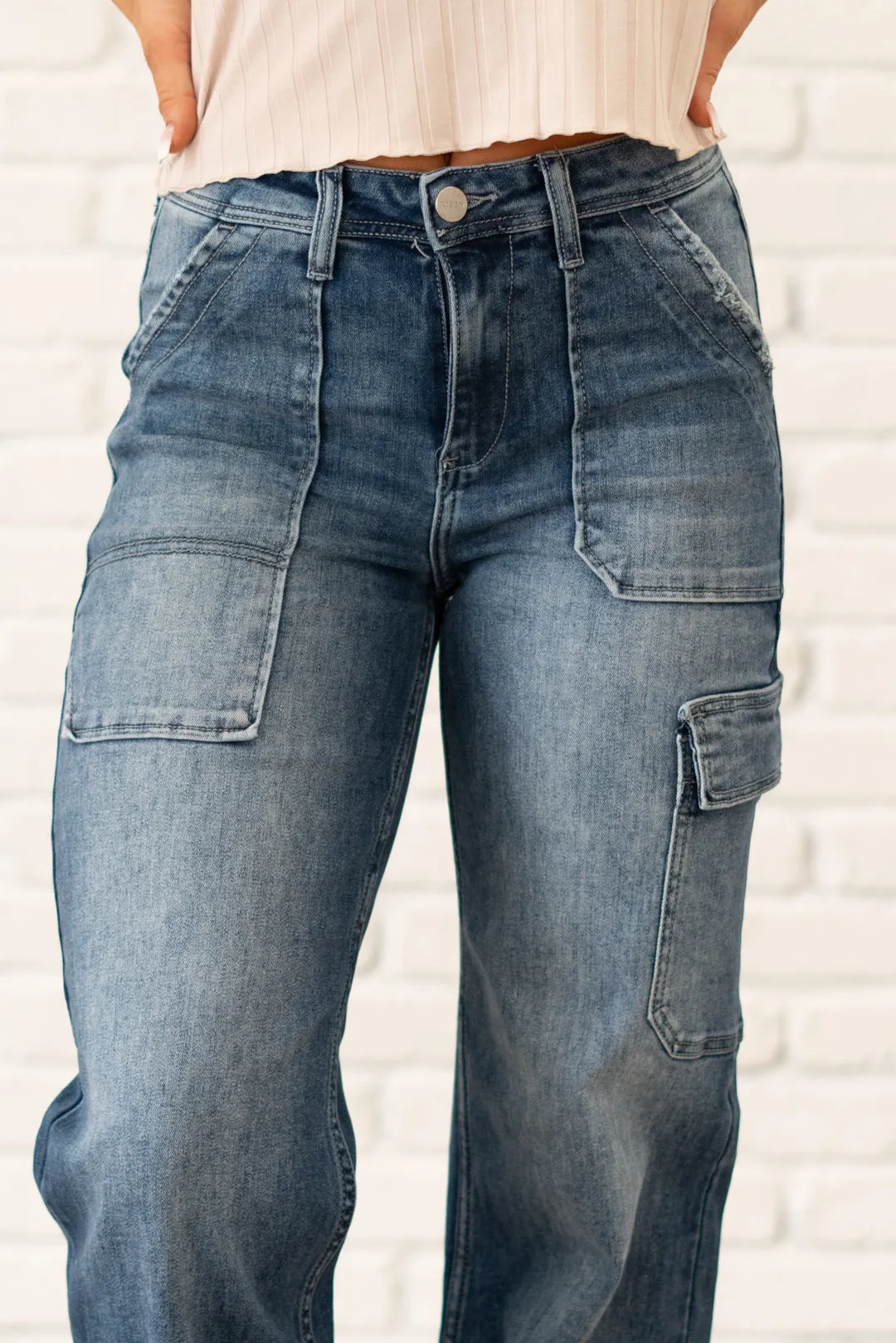 Younger High Rise Cargo Wide Leg Pants