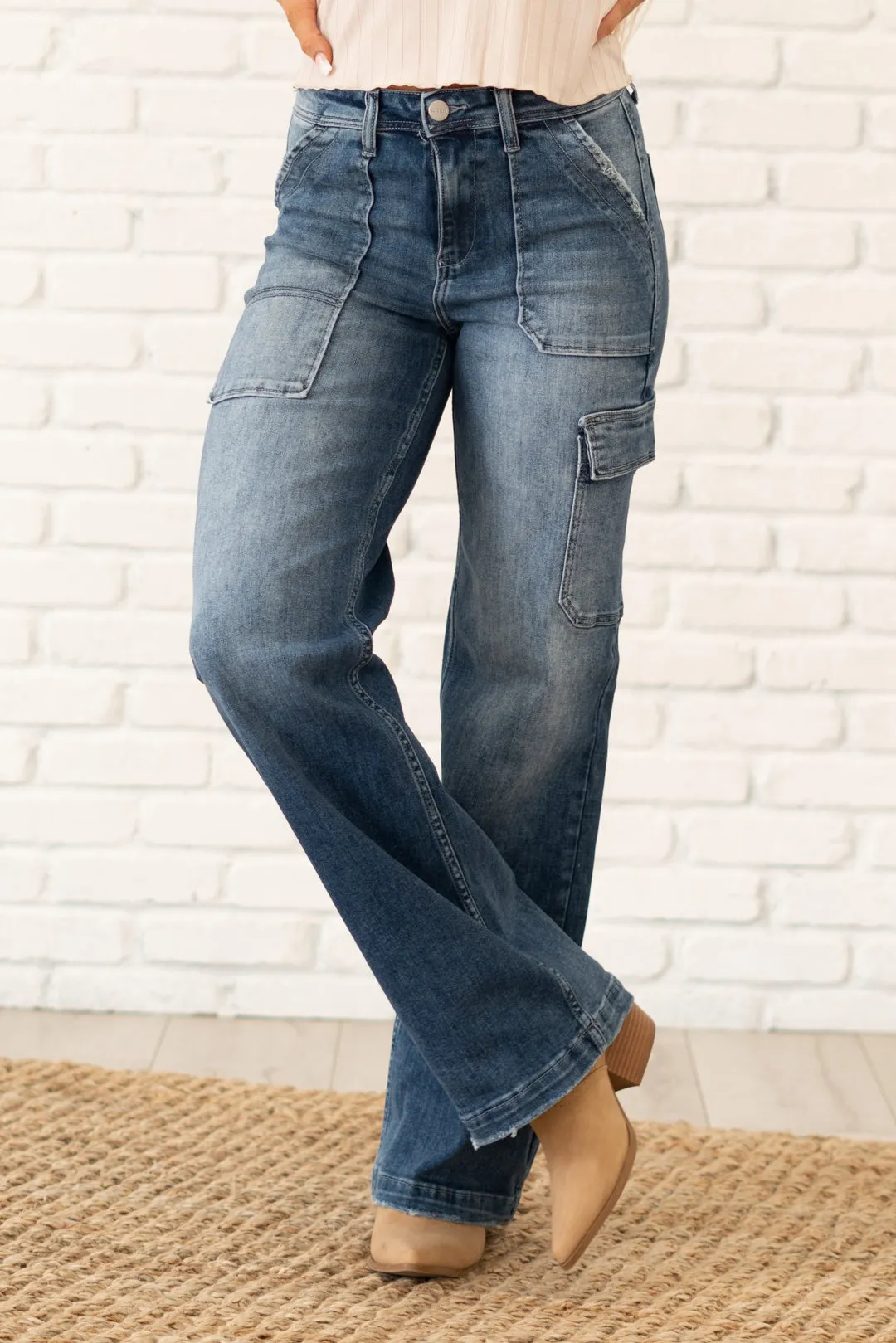 Younger High Rise Cargo Wide Leg Pants